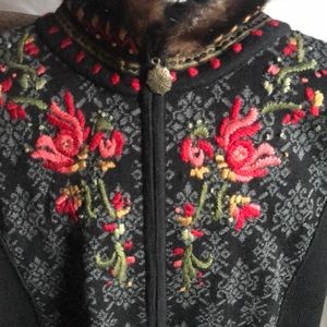 Icelandic zip faux fur sweater